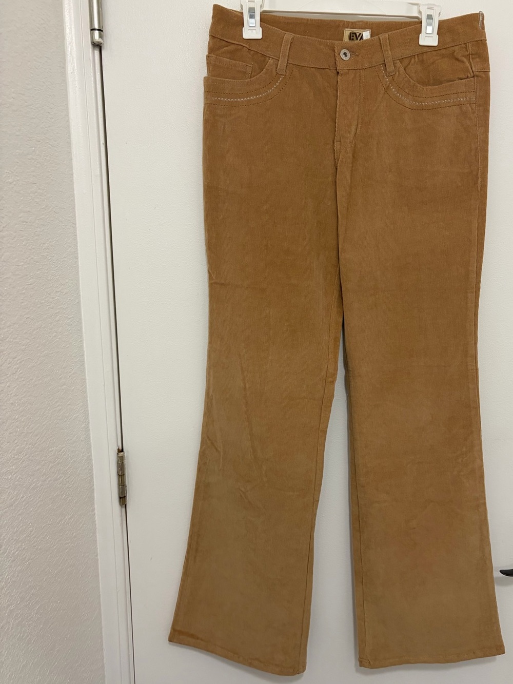 Women's Corduroy Flare Jeans wide leg in Camel Brown